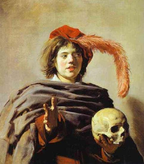 Frans Hals Youth with a Skull oil painting image